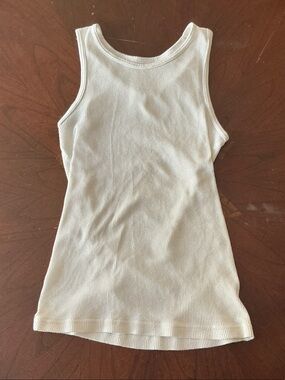 wonder nation - White Ribbed Tank Top for Kids